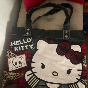Loungefly Hello Kitty Red Plaid Tote